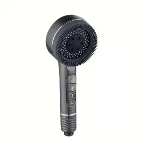 Filter Shower Head with Silicone Massage Brush, Filtered Water Feature, Ca Prop 65 Compliant, No Ca Prop 65 Re Listed, Ideal for Bathing
