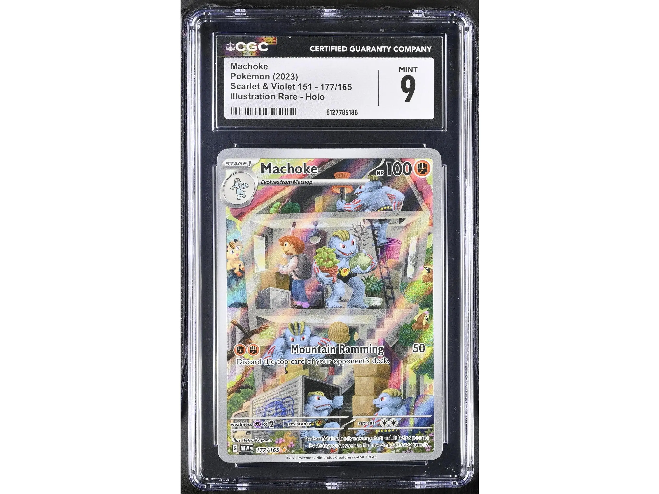 2023 Pokemon #177/165 Machoke Scarlet & Violet 151 CGC 9
