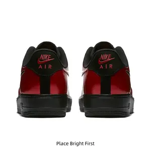 Red & Black Low-Top Sneakers with Foamposite Upper, Black Rubber Sole & Laces, Brand New in Box, Unisex Casual Footwear