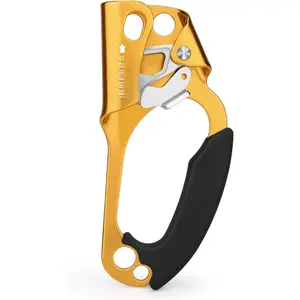 Climbing Hand Ascender Outdoor Mountaineering Tree Arborist Climbing Rappelling Equip Hand Ascender for 8-14MM Rope Left Right Hand Ascender