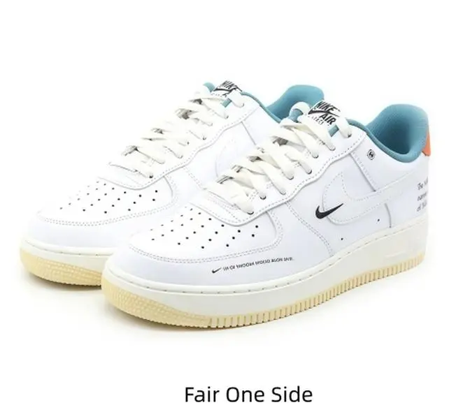 Off White Low Top Skate Sneakers Teal Orange Heel Accents Vintage Cream Sole Lace Up Platform Casual Shoes Printed Side Detail Non Slip Rubber Outsole Comfort Street Daily Walking Footwear