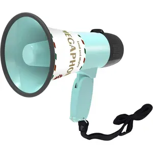 Megaphone with Speaker Microphone Siren and 240-Second Recording Bulhorn Includes Volume Control for Outdoor Events and Crowd Management