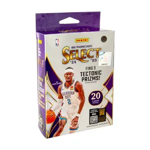 Panini 2024-25 Select NBA Basketball Trading Cards Hanger Box - 20 Cards Total with 3 Tectonic Prizes Included