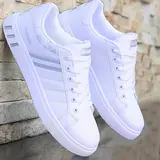 【Black Friday】Men's Lace-Up Low Top Sneakers, Casual Comfortable Breathable Trendy Athletic Shoes, Versatile Round Toe Trainers for Daily Wear