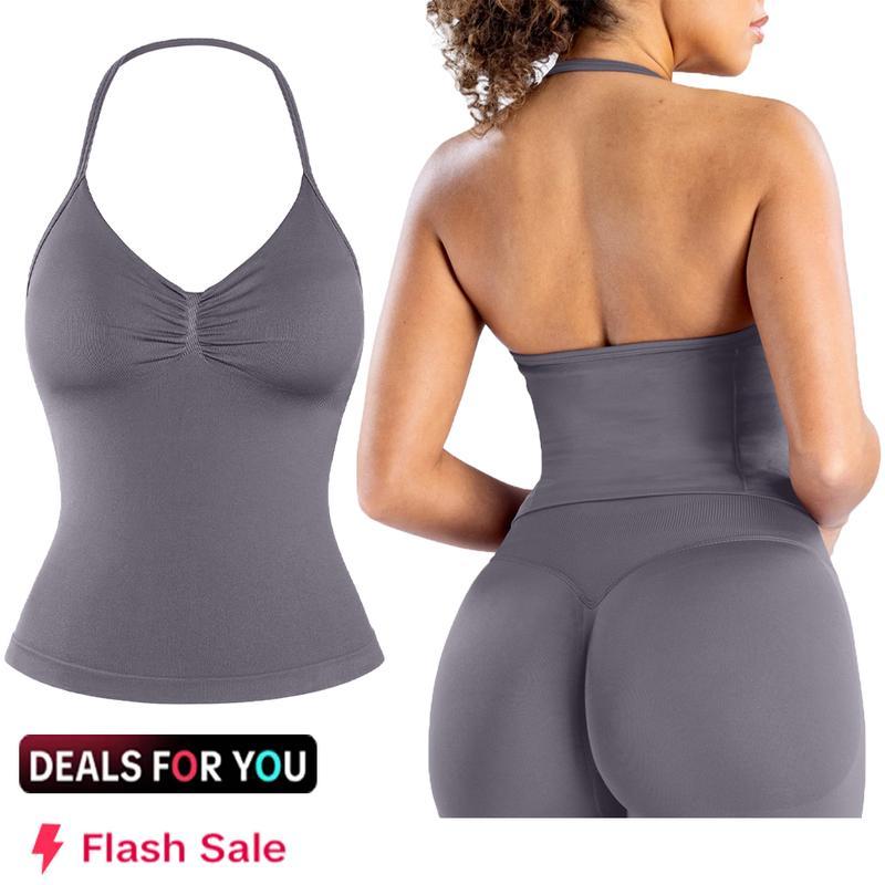 Impact Longline Strappy Top Women's Halter Workout Tank Top Compression ...