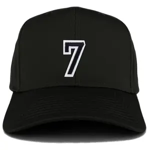 Trendy Apparel Shop Number 7 Patch Structured Baseball Cap