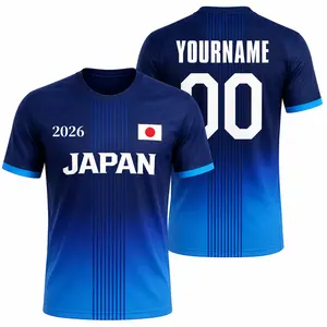 [Collection] Japan National Jersey Custom Name, Number High-Quality Soft Breathable Lightweight Fabric Polyester, Japan Football Fan Graphic Jersey, Gift for Japan Fans, Personalized Soccer Jersey
