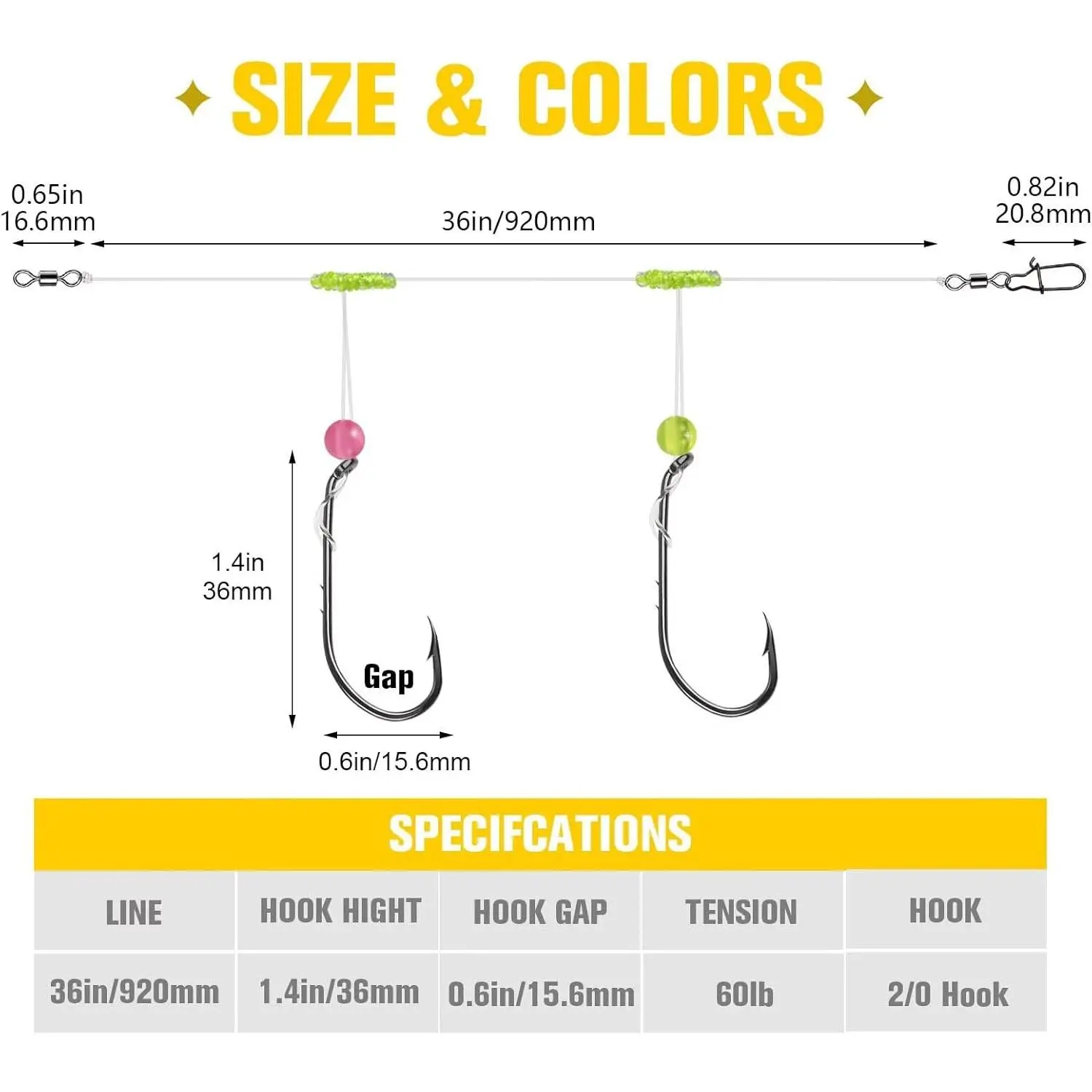 High Low Rigs Fishing Saltwater 60lb Pre-Tied Hi/Lo Strong Unique T Knot  Bottom Surf Fishing Rigs with 2/0 3/0 Hook 10PCS - TikTok Shop