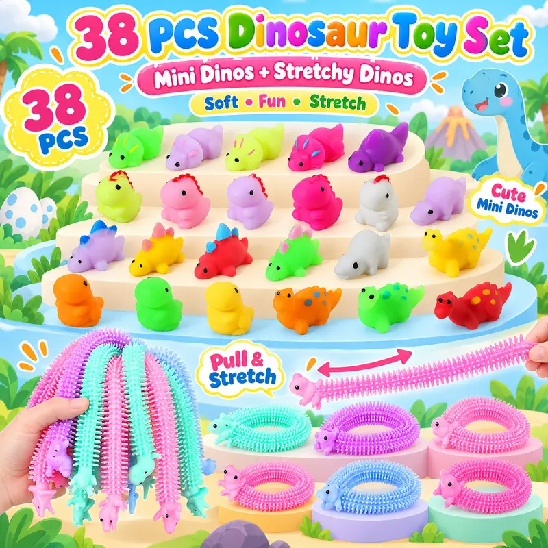 Mini Animal Mochi Squishies Toys Set - TPU Collectible Viral Slime, Colorful Random Assortment, Stress Relief Sensory Tools, Classroom Rewards, Goodie Bag Fillers, Birthday Perfect Rewards