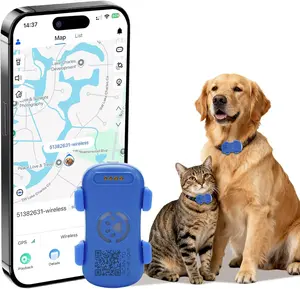 4G GPS Pet Tracker for Dogs & Cats - Collar-Attached Anti-Lost Device with Real-Time Unlimited Range Tracking, Virtual Fence, Light & Sound Alerts (Requires Subscription)