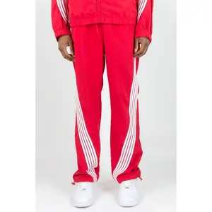 Rebel Minds 'Bent Stripes' Nylon Sweatpants (Red) 100-490