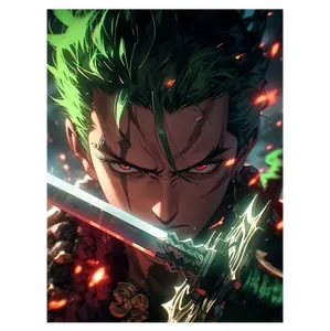 Roronoa Zoro One Piece Anime Poster, Zoro One Piece Straw Hat Anime Posters Decor Photo