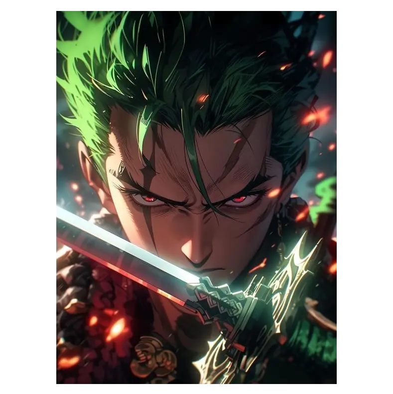 Roronoa Zoro One Piece Anime Poster, Zoro One Piece Straw Hat Anime Posters Decor Photo