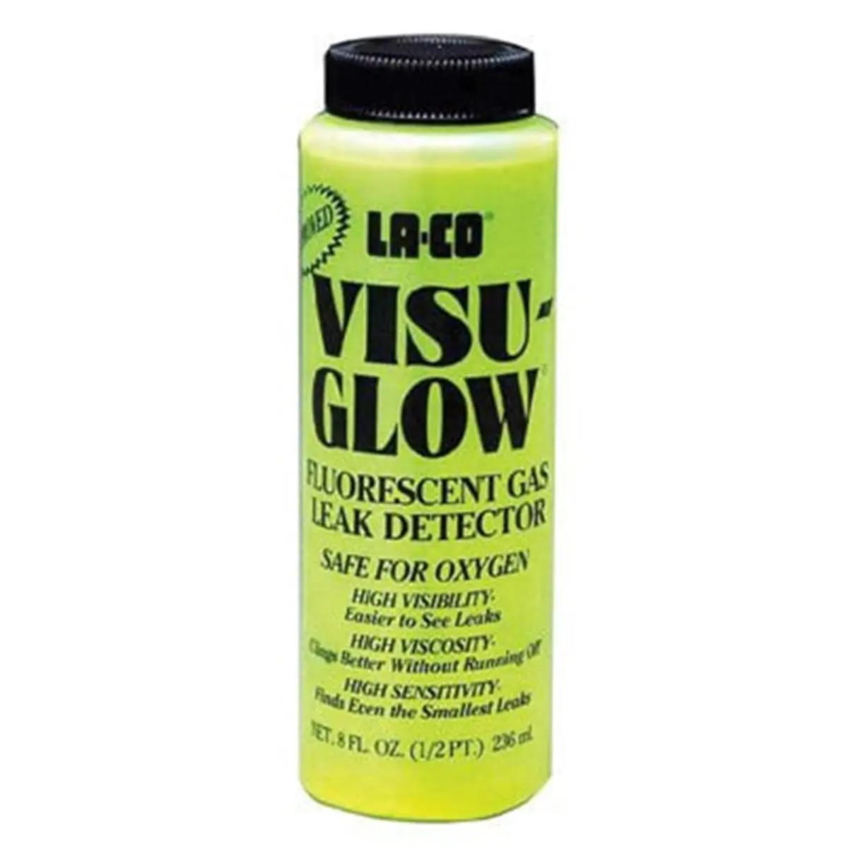 Markal 434-32898 8 fl oz Visu-Glow Fluorescent Leak Detector with Dauber Tool, High Viscosity, Non-Corrosive, Bright Glow, Safe for Oxygen, for Home Improvement Supplies