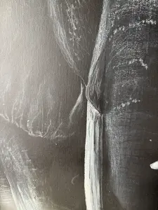 Elephant Wisdom – Original Charcoal Art on Canvas Decor (Set of 2, 12x24)