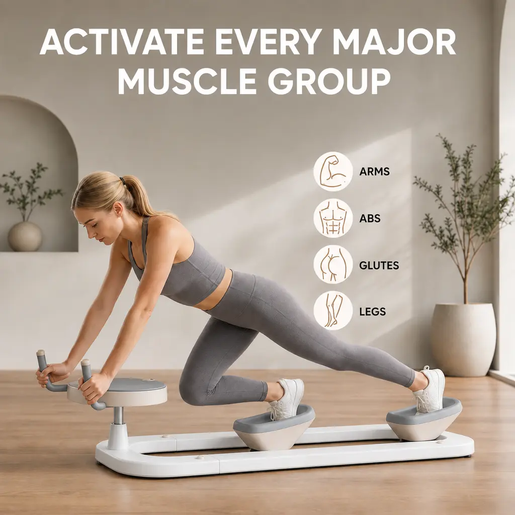 Indoor Home Climbing Workout Machine - Full-Body Fitness Trainer, Portable Equipment for Daily Home Gym Ab Training