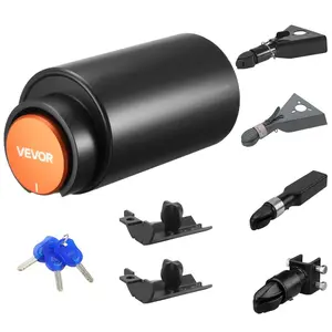 VEVOR Trailer Lock, Fits 2 2-5/16-Inch BulldogTrailerCouplers, Heavy Duty Hitch Lock with 3 Keys Secures Security Chains, Corrision-resistant, Anti-Theft RV Trailer Locks for RV, Trailer, Boat