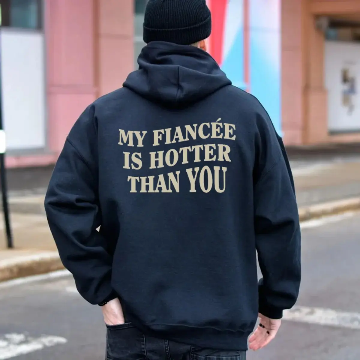 My FiancÉE Is Hotter Than You Shirt Back Print, Relationship Tshirt For Men, Valentine Gift For Fiance, Future Husband Hoodie, Unisex Regular Fit Crewneck Tee, Classic Streetwear t-shirt adult men top casual