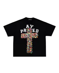 Prayed Cross Button Unisex T-Shirt