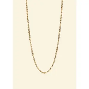Stainless Steel Gold Wheat Chain Necklace