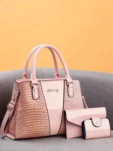 Women's Crocodile Pattern Handbag, Casual Tote Bag, Shoulder Bag, Crossbody Bag, Multi-Color, Large Capacity, Perfect Gift for Mom