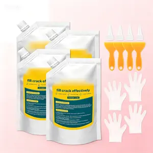 Heavy-Duty Cement Crack Repair Filler, 4.4LB Grey Concrete Driveway and Patio Sealer, Long-Lasting Crack Filler for Tile, Walkway, Joint, Indoor and Outdoor Use, Weather-Resistant Formula (70oz)