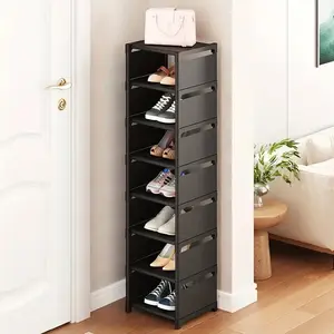 Plastic Stackable Space Saving Shoe Rack, Sports Shoes Container Storage Box, Toy Storage Organizer Box, for Entrance, Under Bed