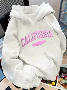 Women's California West Coast Graphic Hoodie Oversized Casual Pullover Soft Cozy Fall Winter Everyday Wear Relaxed Fit Warmth