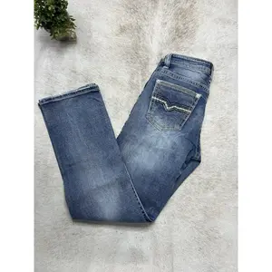 Men's shiny washed modern boot jeans