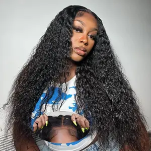 [New In] Ready to Wear 13x6 13x4 Glueless Wigs With Drawstring Deep Wave Pre Cut 13x6 13x4 Transparent Lace Frontal Human Hair Wig For Women 180% Density Beginner Friendly Bling Hair