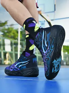 Men's Basketball Shoes (size 39-45), Breathable Textile Upper, Rubber Sole, Sporty Style, Lightweight Comfort, All Season Wear, Stylish Basketball Shoes