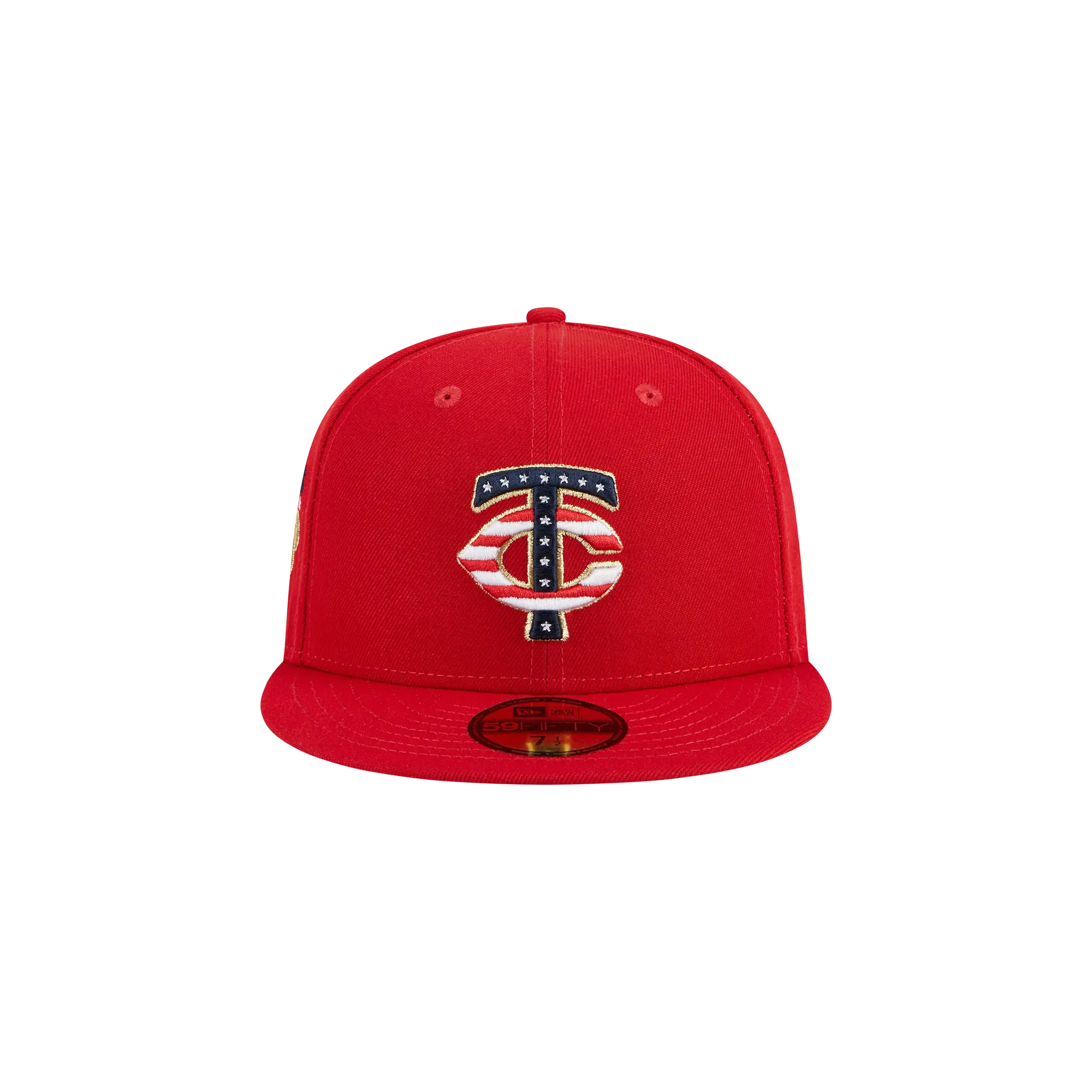 59FIFTY Minnesota Twins Fourth Of July Fitted Hat "Red / Grey - Under Brim" NE910
