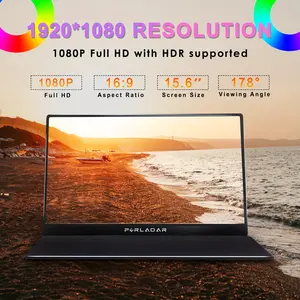 NEW-2024 New HDRinch Portable Monitor Laptop, 15.6-inch 1080p72 NTSC 100 SRGB USB C HDMI Travel External Second Computer Screen HDRinch Portable Monitor Laptop Gaming Monito
