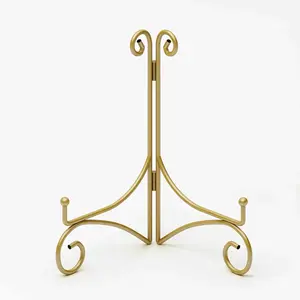 Iron Plate Stand for Display with Folding Design, Picture Stands for Tables, 12 Inch Large Easels for Displaying for Book, Art , Photo and Platter, 12''