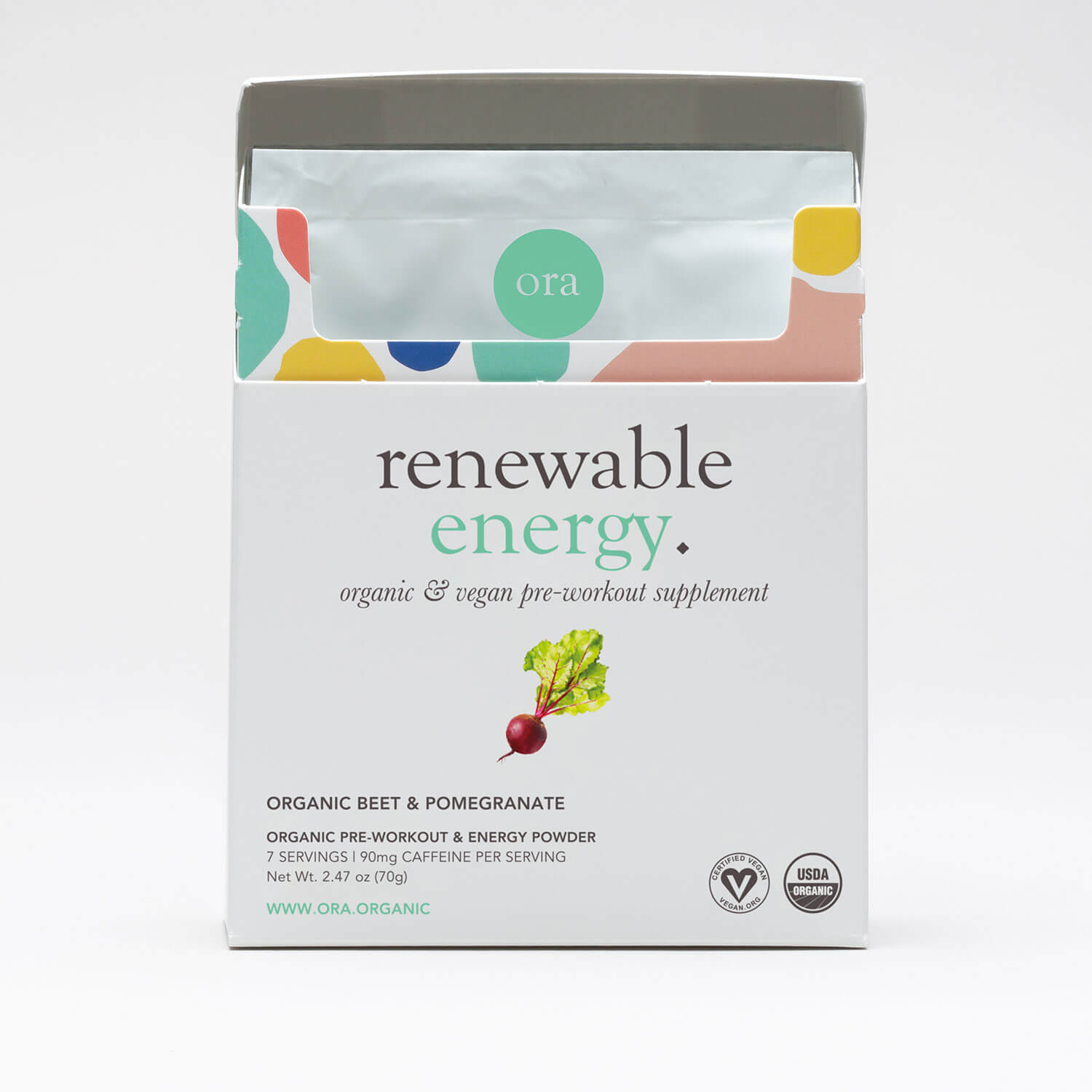 Ora Organic Pre Workout Powder for Men and Women Berry Beet Flavor- Vegan Certified Organic, Soy-Free, Dairy-Free, Gluten-Free- Provides Jitter-Free Energy Boost for Women & Men, 20 Servings