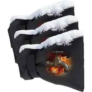 Outdoor Faucet Covers for Winter Spigot Cover Faucet Covers for Outside Freeze Protection   Hose Bibs Insulated Cover (3PCS)