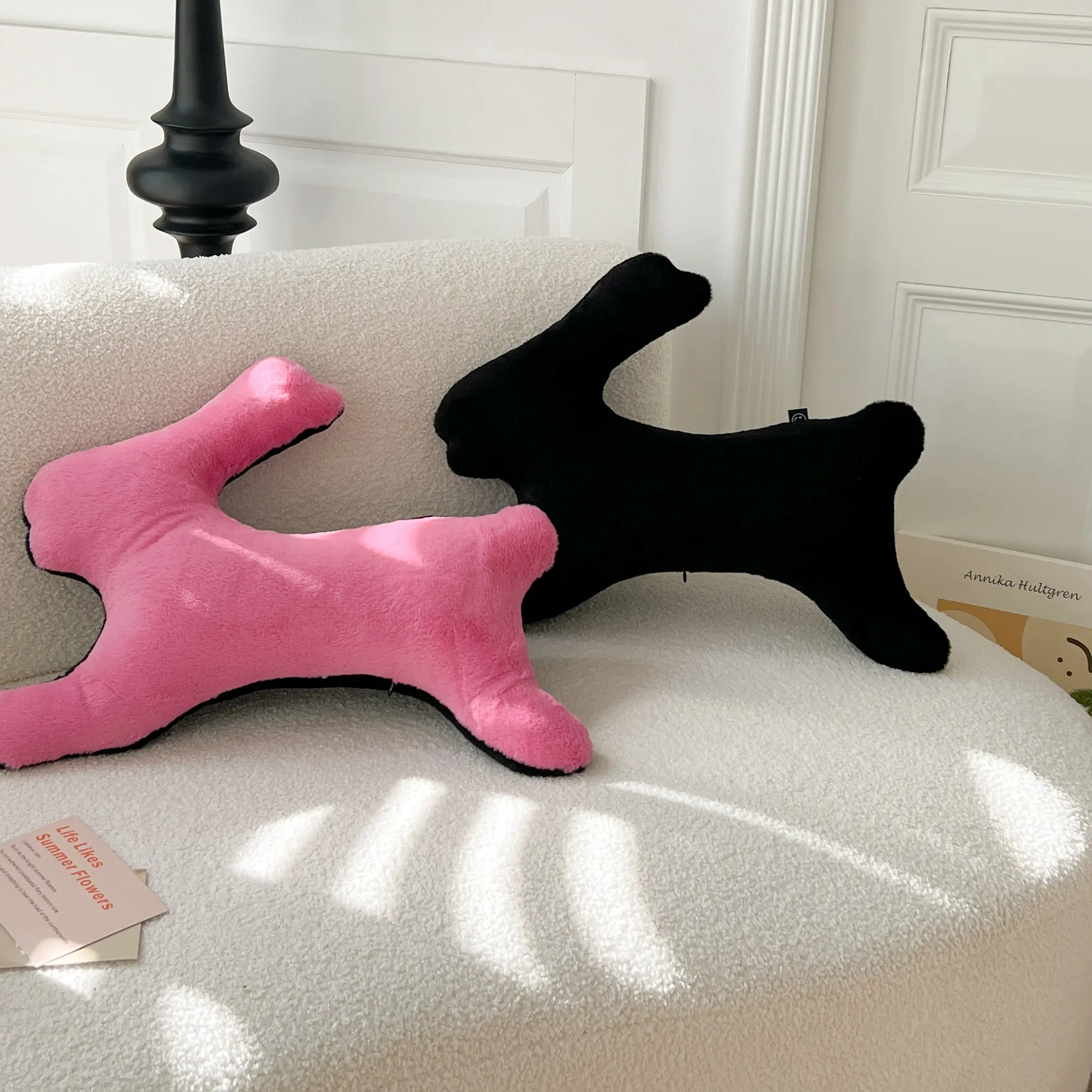 Cute Bunny Plush Pillow, Comfortable Cushion for Bed Sofa Bathroom, Ideal Home Gift, Seasonal Home Decor Essential