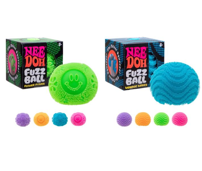 NeeDoh Flower Power or Wonder Waves – Velvet-Soft Sensory Fidget Toy with Textured Patterns – Ages 3+ (One Random Pack, Color Varies)