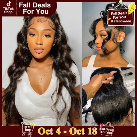 Tahikie 250% Density 360 Full Lace Invisi Strap Body Wave Wigs Human Hair Water Wave Transparent Lace Hidden Strap Frontal Black Wigs For Women #Summervibes#tiktokshopmemorialday #SummerWins #DealsForYouDays #TikTokShopBackToSchool#SohoChic