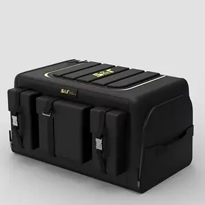 50L Car Trunk Organizer Car Boot Storage Organiser Multi Pocket Car Boot Tidy Storage 3 Times Size Folded Portable Waterproof 1680D Oxford for Car/SUV/Truck/Auto Waterproof and cut-resistant