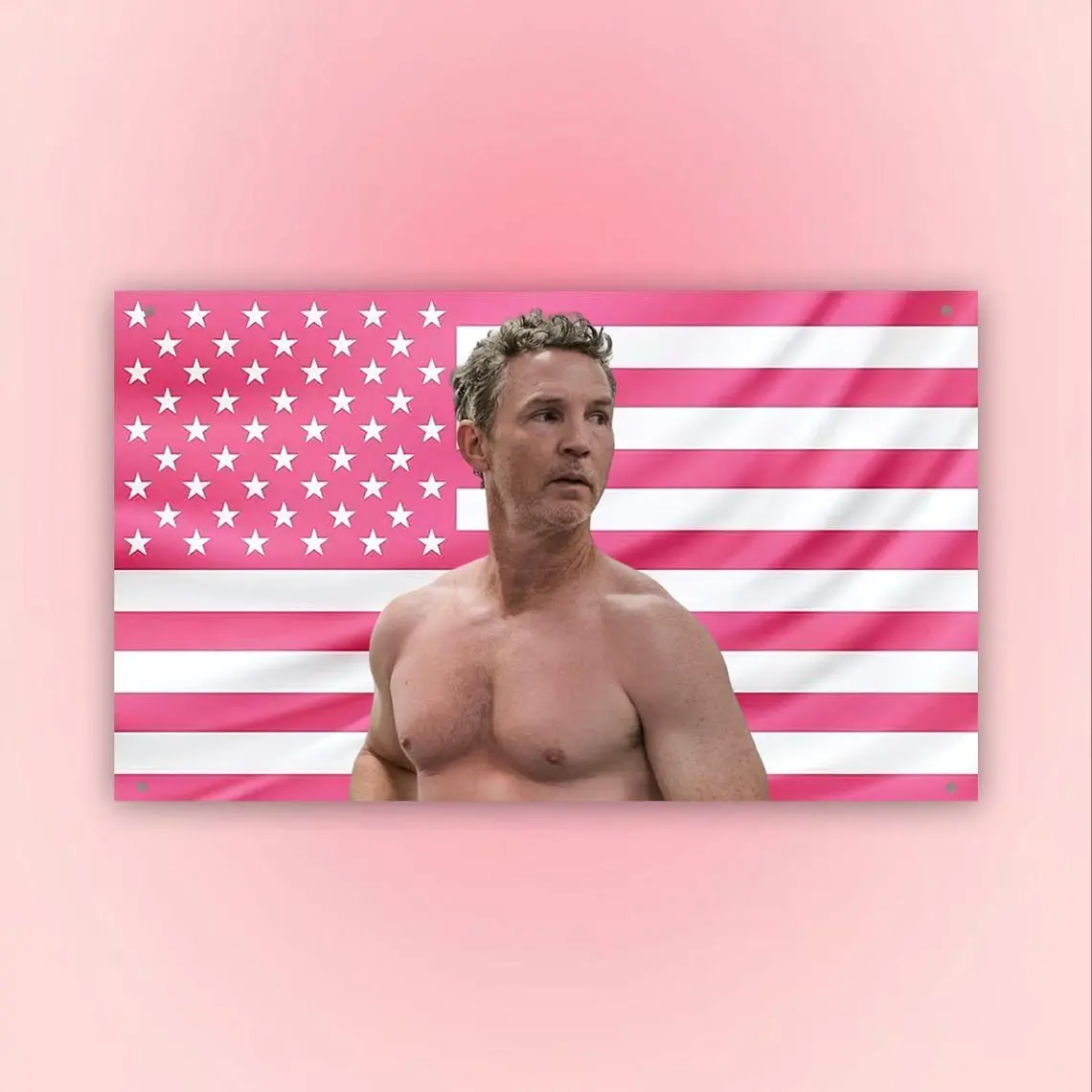 Dr Jack Abbo Flag The Pitt, Shawn Hatosy TV Show Flag, Pink US Flag Wall Decor, Frat Room Poster, Medical Drama Fan Gift summerwins