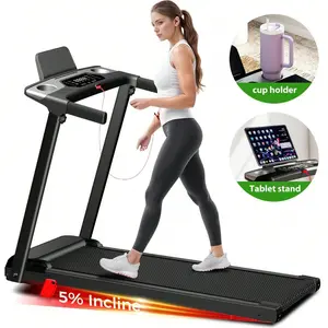 Portable Home Treadmill,3.0HP, Load-Bearing 350 LBS, Foldable, Small Home Office Walking Treadmill, Armrest,Foldable Inclined Running Machine, Desktop Treadmill For Home Office,LED Display, Walking Jog