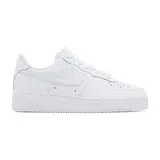 Nike Air Force 1 Low '07 White Leather Sneakers Trainer, Rubber-Soled Athletic Casual Footwear, Minimalist Fashion Trainers