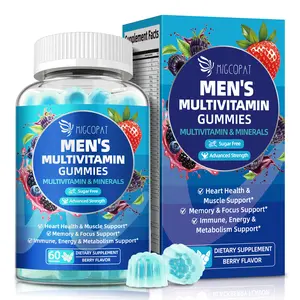 Migcopat Multivitamin for Men, Mens Multivitamins Gummies w/Omega-3, Probiotics, Inositol, Folate, Biotin, Zinc, Vitamins A, C, D, E, B, Support Heart, Brain, Muscle, Energy, Sugar-Free, Berry Flavor，#Summervibes outdoorfun