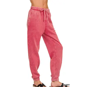 Acid Wash Fleece Sweatpant Joggers