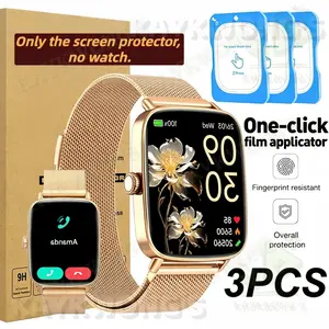 KAYKWONG'S For Smart Watch Ultra/2/3 (49mm) HD Tempered Glass Screen Protector, 3-Pack, 9h Hardness, Scratch-Resistant, Easy Installation