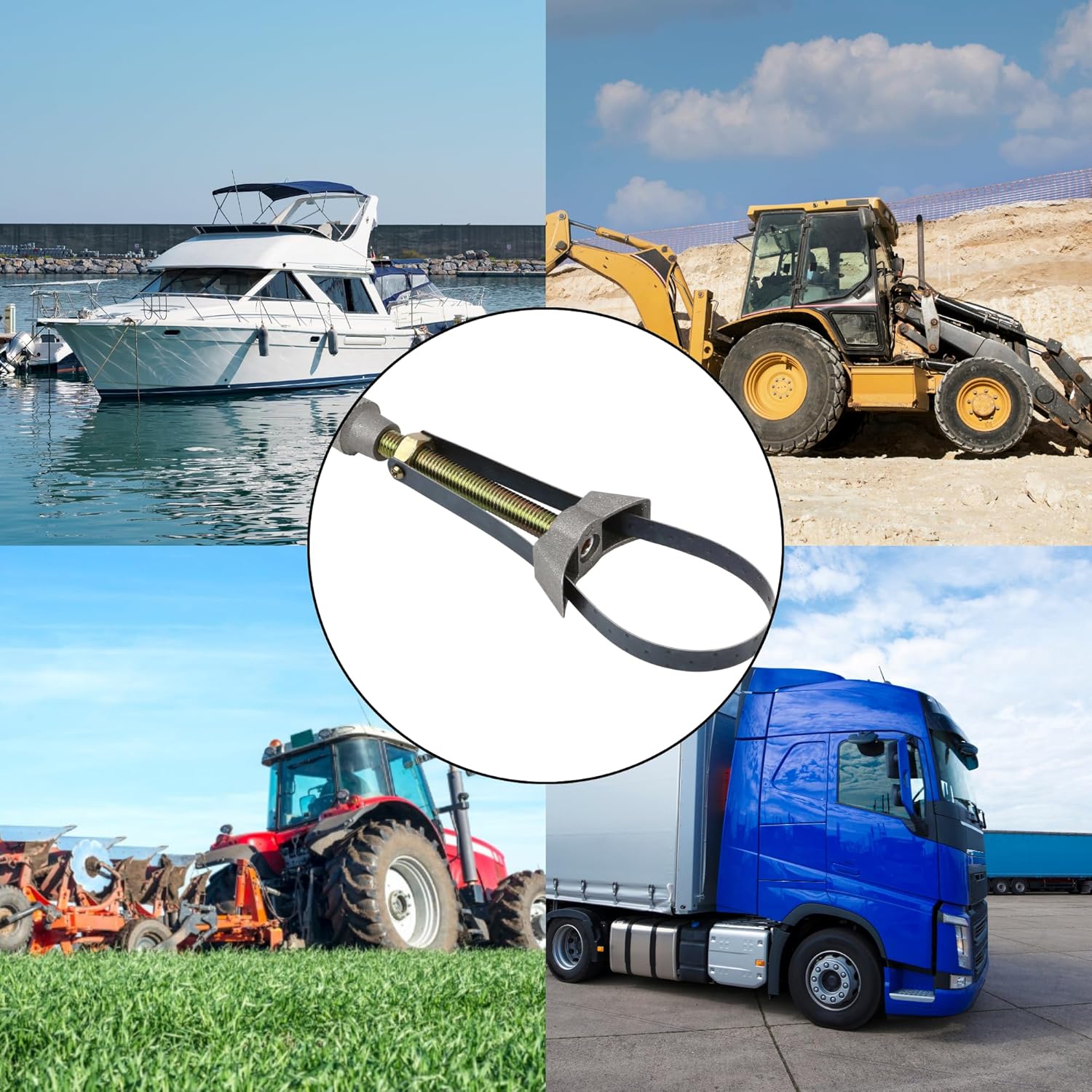 Adjustable Oil Filter Removal Strap Wrench 60mm To 120mm Universal For Cars Trucks SUVs Compatible With Honda Yamaha Suzuki Heavy Duty Filter Wrench Tool For Excavators And Most Vehicles