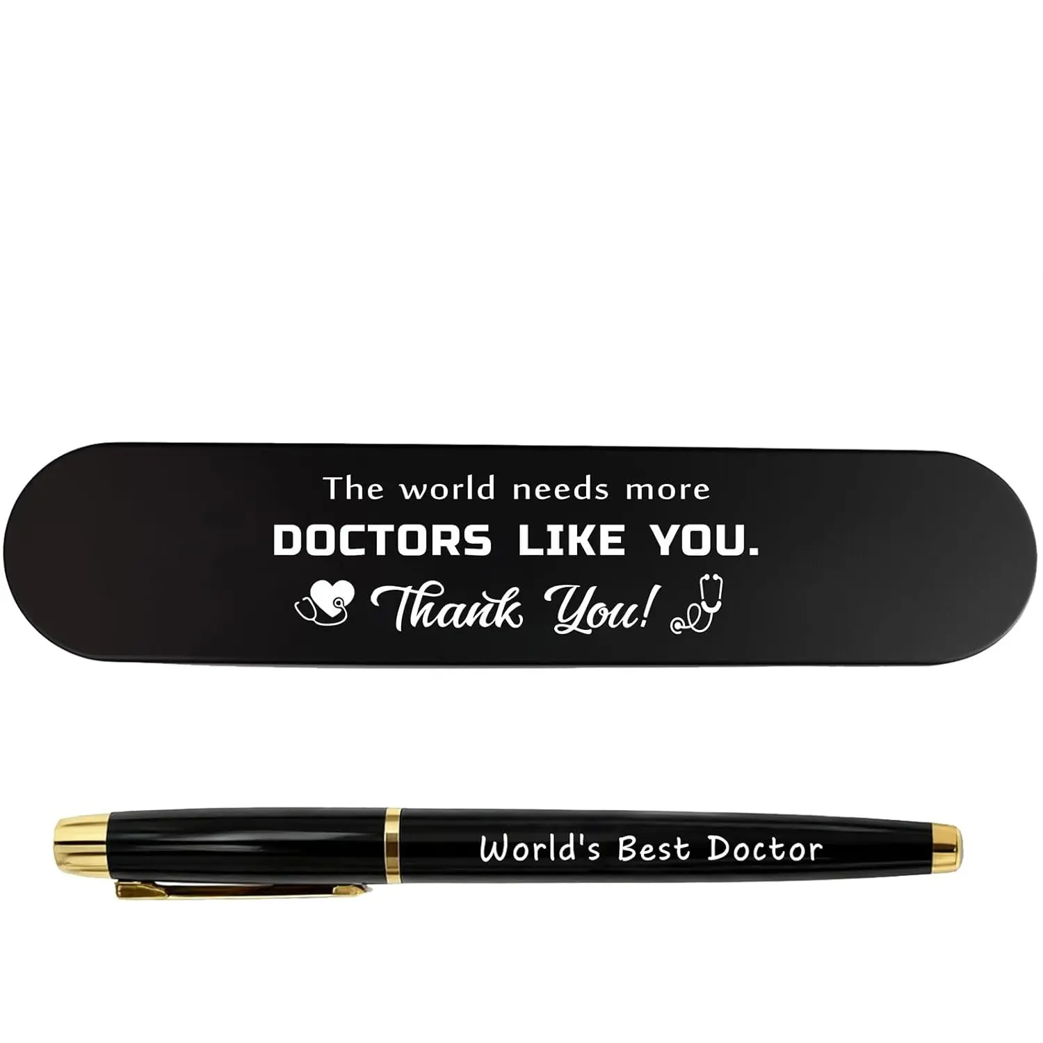 Appreciation Gifts for Doctor - World’s Best Doctor Gel Pen Gift Set - Thank You Birthday Graduation Christmas Medical School Gift for Doctors