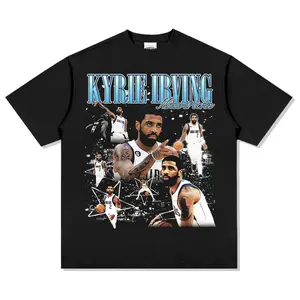 Kyrie Irving Crossover Legend Graphic Tee, Lightweight Moisture-Wicking Cotton T-Shirt, Distressed Y2K Basketball Top, Men’s & Women’s Short Sleeve Casual Streetwear, Outdoor Sports Tee, Soft Comfortable Everyday Wear