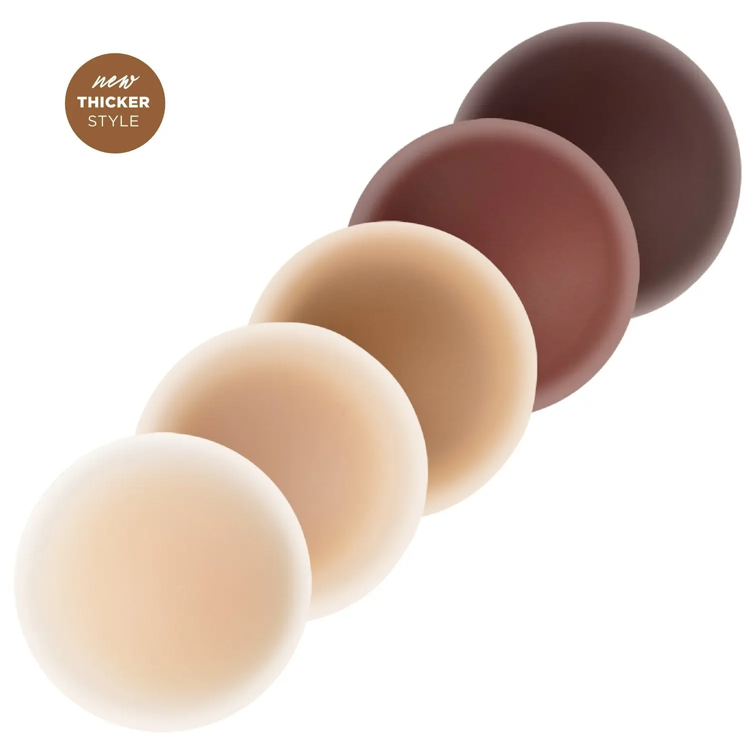Nippies Extra Thick Adhesive Nipple Covers - Thicker For Perky Nips - Invisible Sticky Silicone Nip Pasties - Helps Add Shape For Smaller Cup Sizes - Womenswear - Reusable Sticky Bra